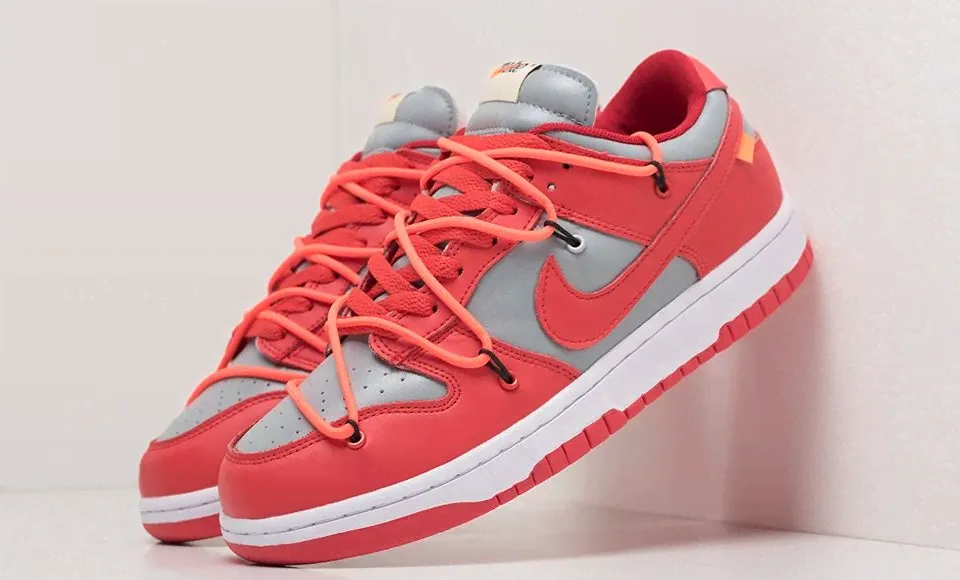 Nike SB Dunk Low x Off-White Красные-0