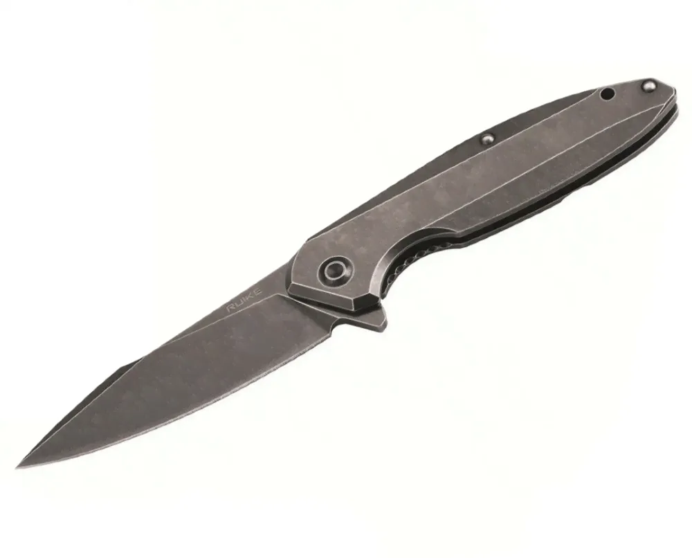 Нож складной Ruike P128-SB флиппер черный-0
