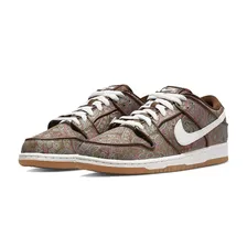 Nike SB Dunk Low Paisley Brown, коричневым и желтым, текстиль, мужские